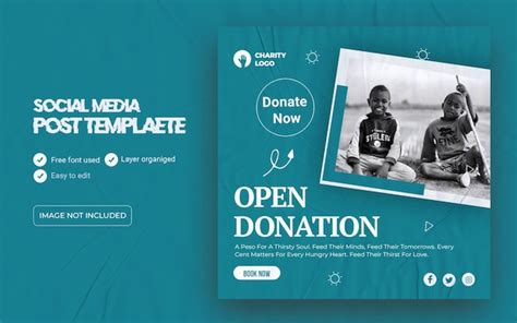 Premium Psd Charity Social Media Post Design Template