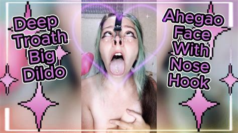 Deep Troath Big Dildo And Ahegao Face With Nose Hook Sweet Sansarella Clips Sale