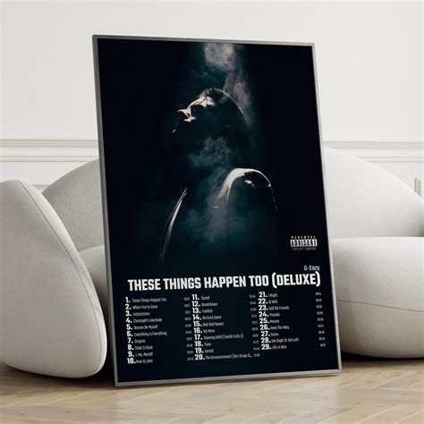 G Eazy These Things Happen Too Deluxe Album Cover Poster Wall Art