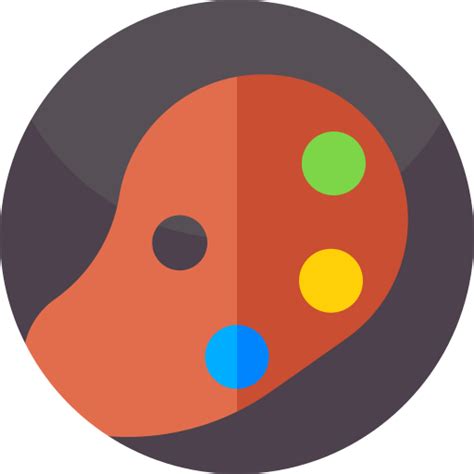 Paint Palette Geometric Flat Circular Flat Icon