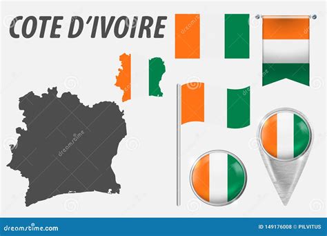 Ivoire De Cote D Colecci N De S Mbolos En Bandera Nacional De Los