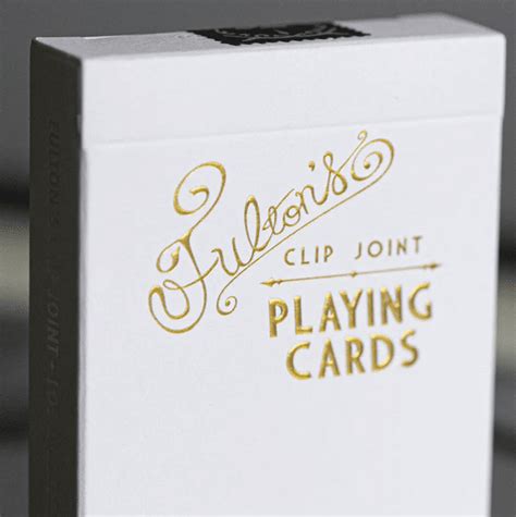 Fultons Clip Joint 10 Year Black Gilded Playing Cards X Decks