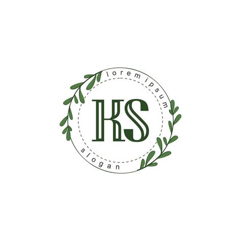 KS Initial beauty floral logo template 23343678 Vector Art at Vecteezy