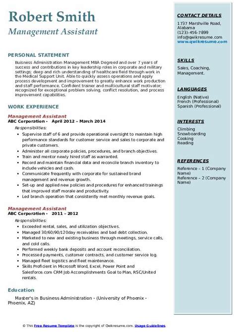 Detail Cv Template Personal Profile Example Koleksi Nomer 27