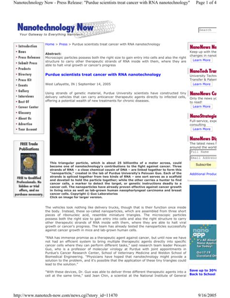 Page 1 Of 4 Nanotechnology Now