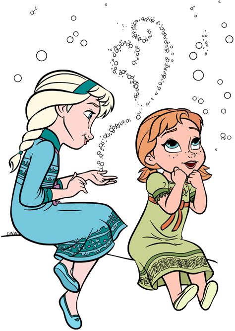 Young Anna And Elsa Clip Art Images From Frozen Disney Clip Art Galore