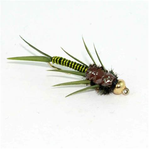 Bead Head Olive Wired Stonefly Nymph Adrenalin Flies