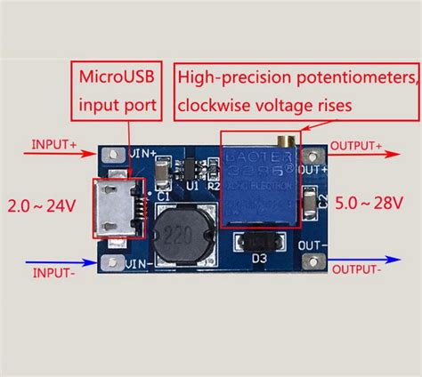 Mt3608 Usb Dc Dc Step Up Power Apply Module Booster Power Module Max