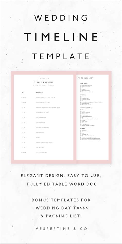 Wedding Planning Timeline Template Free