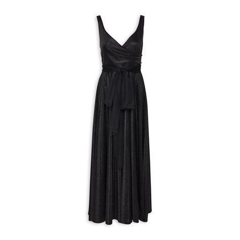 Black Fit Flare Evening Dress Truworths