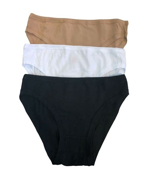 Γυναικείο Bikini Ψηλόμεσο Slip Βαμβακερό Μονόχρωμο 3 Τεμ Χωρίς Λάστιχα
