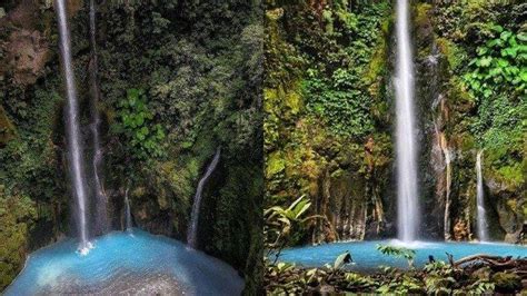 Beginilah Foto Foto Air Terjun Dua Warna Di Sumatera Utara Yang