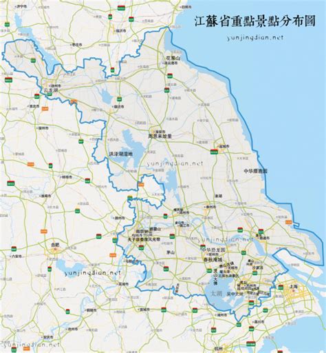 江苏旅游地图江苏地图全图高清版 云景点