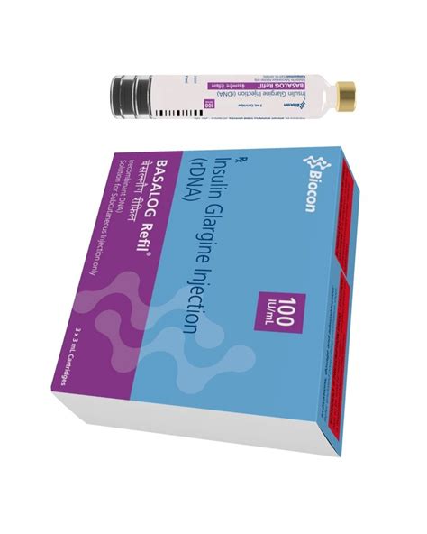 100 IU Insulin Glargine Injection Packaging Size 3x3x Ml At Rs 480