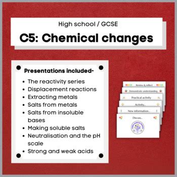 C5 Chemical Changes GCSE By CMGs Science Lessons TPT