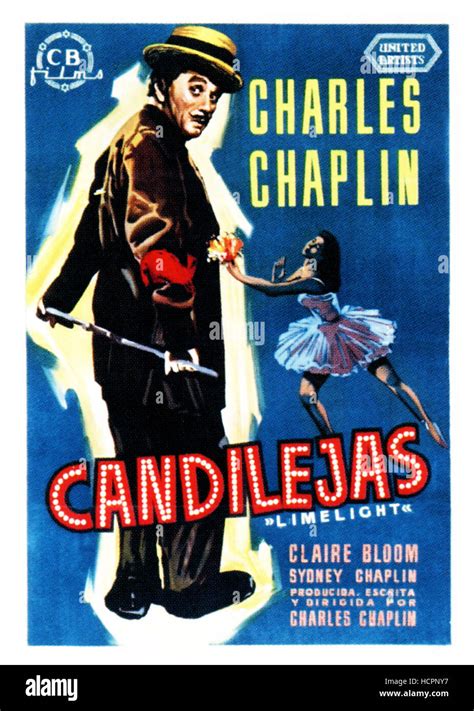 Limelight Aka Candilejas Charlie Chaplin On Spanish Poster Art