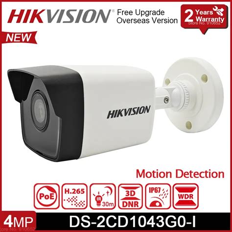 Original Hikvision DS 2CD1043G0 I POE 4MP IR 30m IP67 WDR Bullet