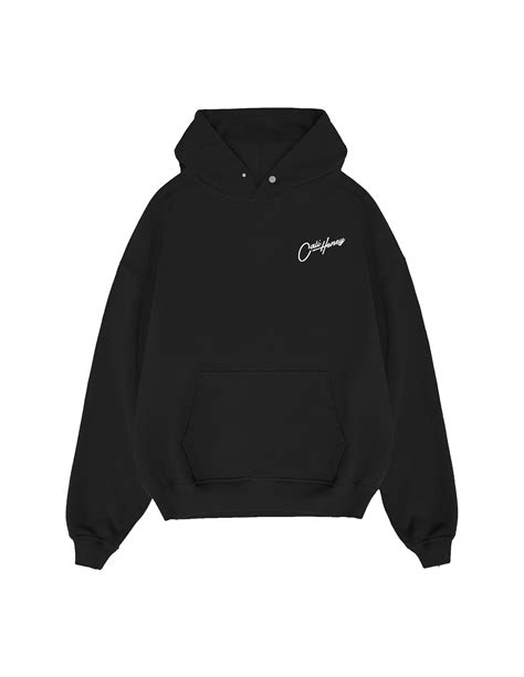 Cursive Hoodie Black Ch Company