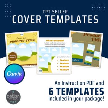 Yellow Editable TPT Product Cover Thumbnail Templates Canva Designs