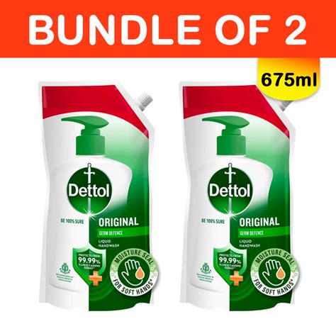 Bundle Of 2 Dettol Original Liquid Handwash Refill Pack Daily Protection Original Liquid