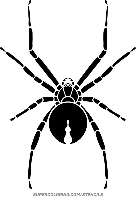 Stencil Of Black Widow Spider Free Printable Papercraft Templates