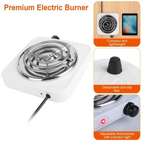Dropship W Electric Single Burner Portable Coil Heating Hot Plate Stove Countertop RV