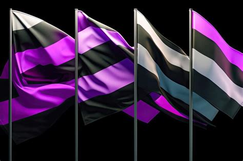 Orgullo En Movimiento Ondeando Orgullo Demisexual Y Banderas Lgbt Ia