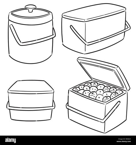 Vector Set Of Ice Bucket Stock Vector Image And Art Alamy