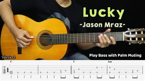 Lucky Jason Mraz Feat Colbie Caillat Fingerstyle Guitar Tutorial