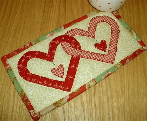 Valentine Mug Rug Pattern Free Here I Will Show You How To Make A Mug Rug Pattern Without