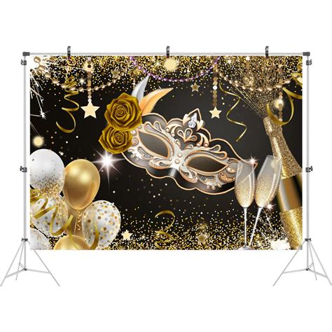 Mua Ticuenicoa 7x5ft Masquerade Backdrops For Photography Black And Gold Mask Birthday Party