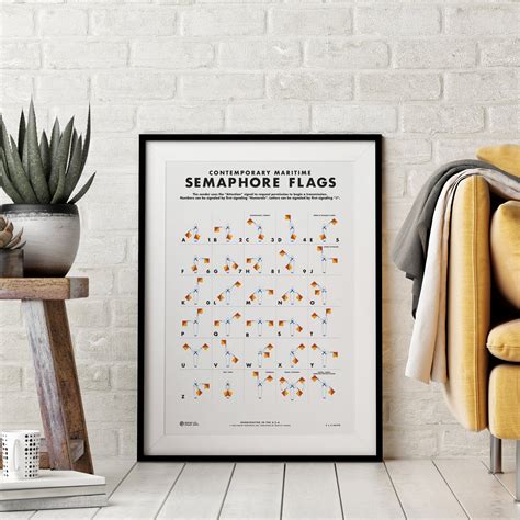 Maritime Semaphore Flags Wall Art Printable | Semaphore Alphabet