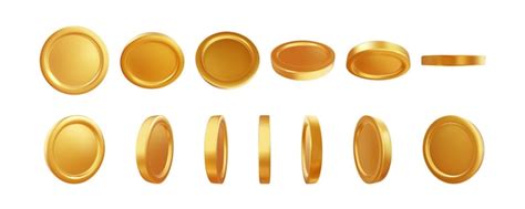 Shiny Coins On White Background Vectors And Illustrations For Free Download