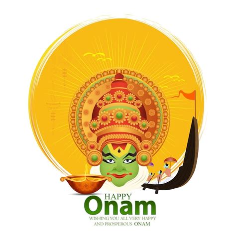 Premium Vector Vector Illustration Of Onam Kerala Onam Greeting Card