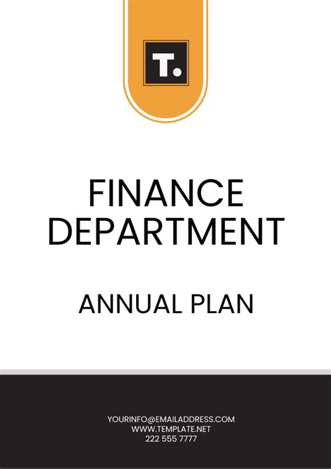 finance department annual plan template  edit