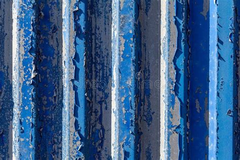 Blue Metal Container Wall Sheet with Scratches and Paint Peeling Stock Image - Image of pattern ...