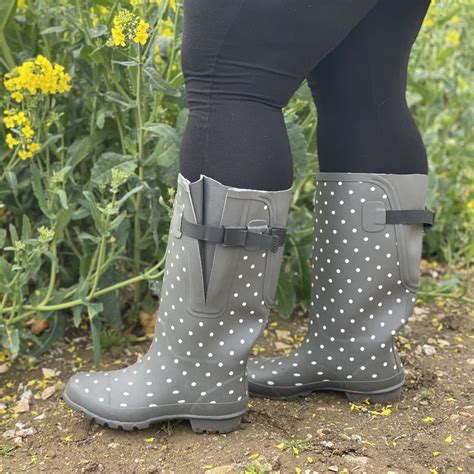 Extra Wide Calf Wellies Up To 50cm Wide In Foot And Ankle Jileon Wellies