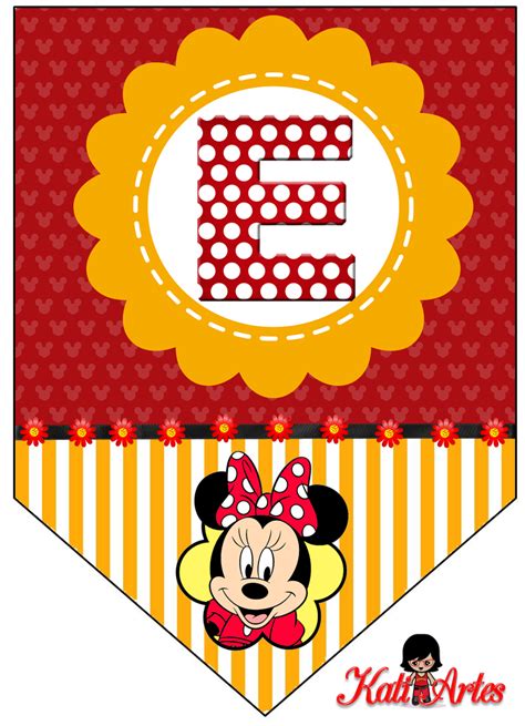 Banderines De Minnie Oh My Alfabetos