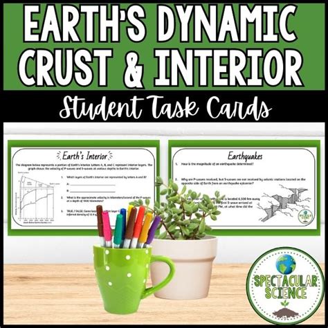 Earth S Dynamic Crust Interior Task Cards Warm Ups Exit Slips