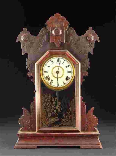 Seth Thomas Walnut Mantle Clock 298 8 Day Half Hour St