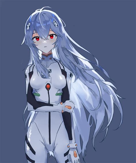 Solo Ayanami Rei Bodysuit Blue Hair Neon Genesis Evangelion