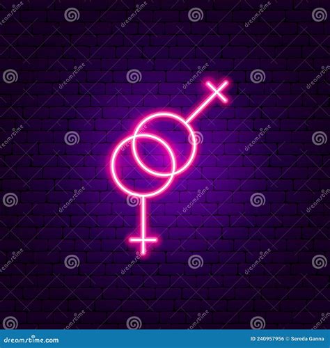 Lesbian Neon Sign Stock Vector Illustration Of Heterosexual 240957956