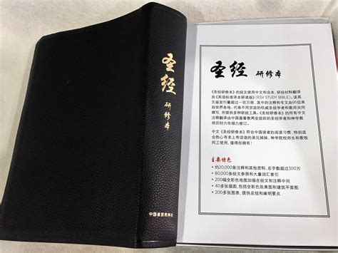 The Ultimate Chinese Study Bible Black Luxury Leather Bound / The ESV Chinese Study Bible / UV ...