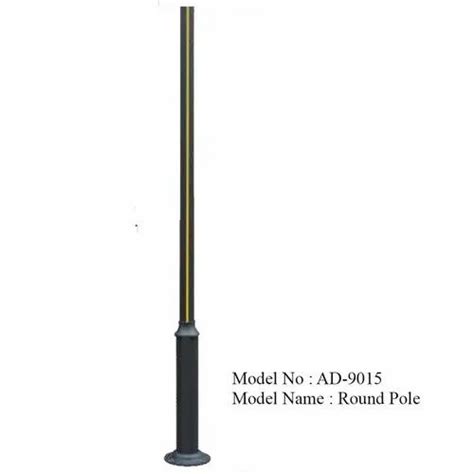 Mild Steel Warm White 4m Round Street Light Pole At Rs 11000 Piece In