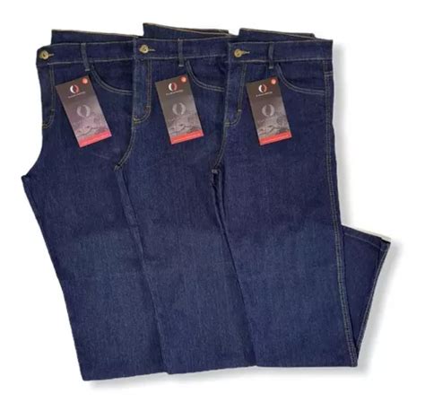 3 Calça Jeans Reforçado Masculina Básica Trabalho Serviço