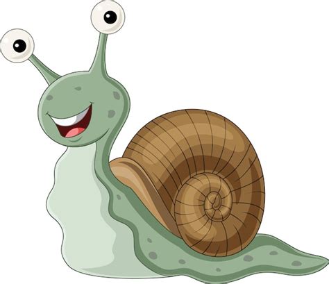 Caracol De Dibujos Animados Aislado Sobre Fondo Blanco Vector Premium