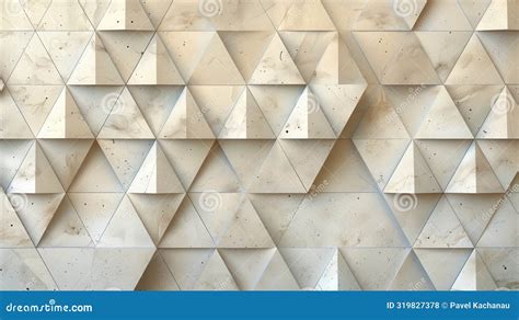 White Wall Featuring A Pattern Of Staggered Triangles Stock Photo