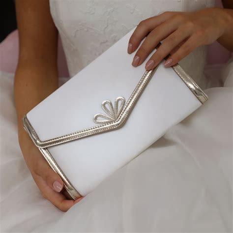 Perfect Bridal Heather Dyeable Ivory Satin Envelope Clutch Bag