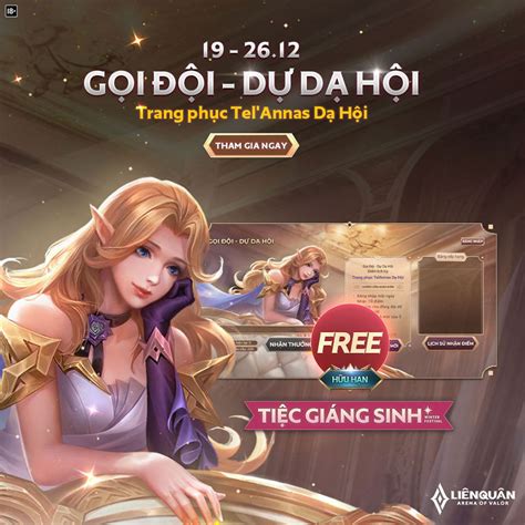 Liên Quân Mobile Garena Tặng Free Skin Telannas Dạ Hội Khiến Game Thủ