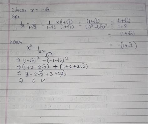 if x 1 2 find the value of x² 1 x² Brainly in